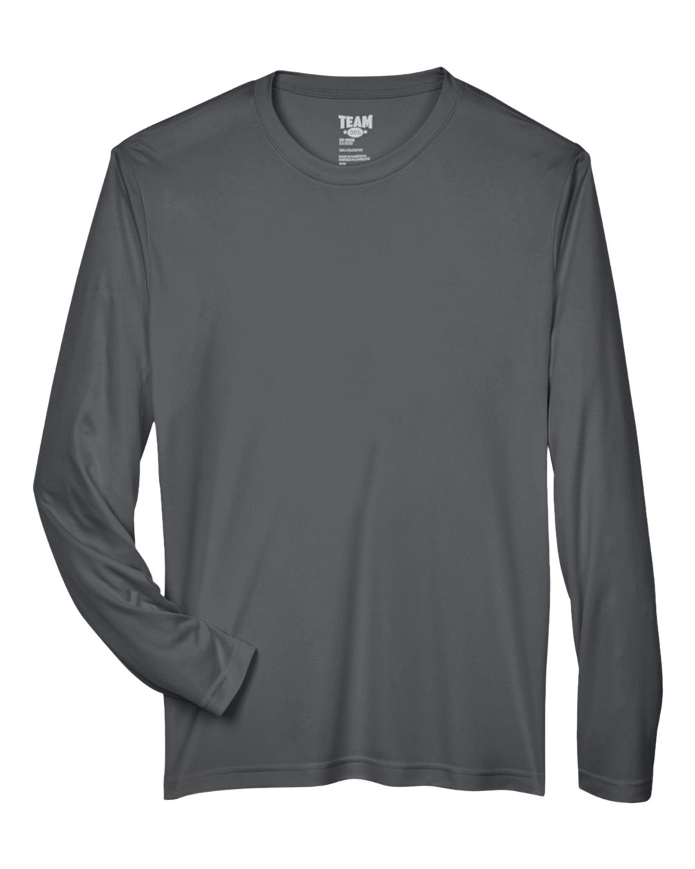Front View of Sport Graphite Men's Zone Performance Long Sleeve T-Shirt - TT11L