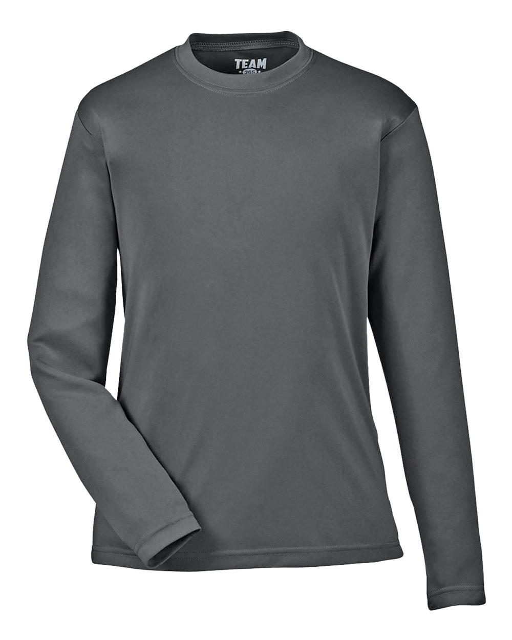 Front View of Sport Graphite Youth Zone Performance Long Sleeve T-Shirt - TT11YL