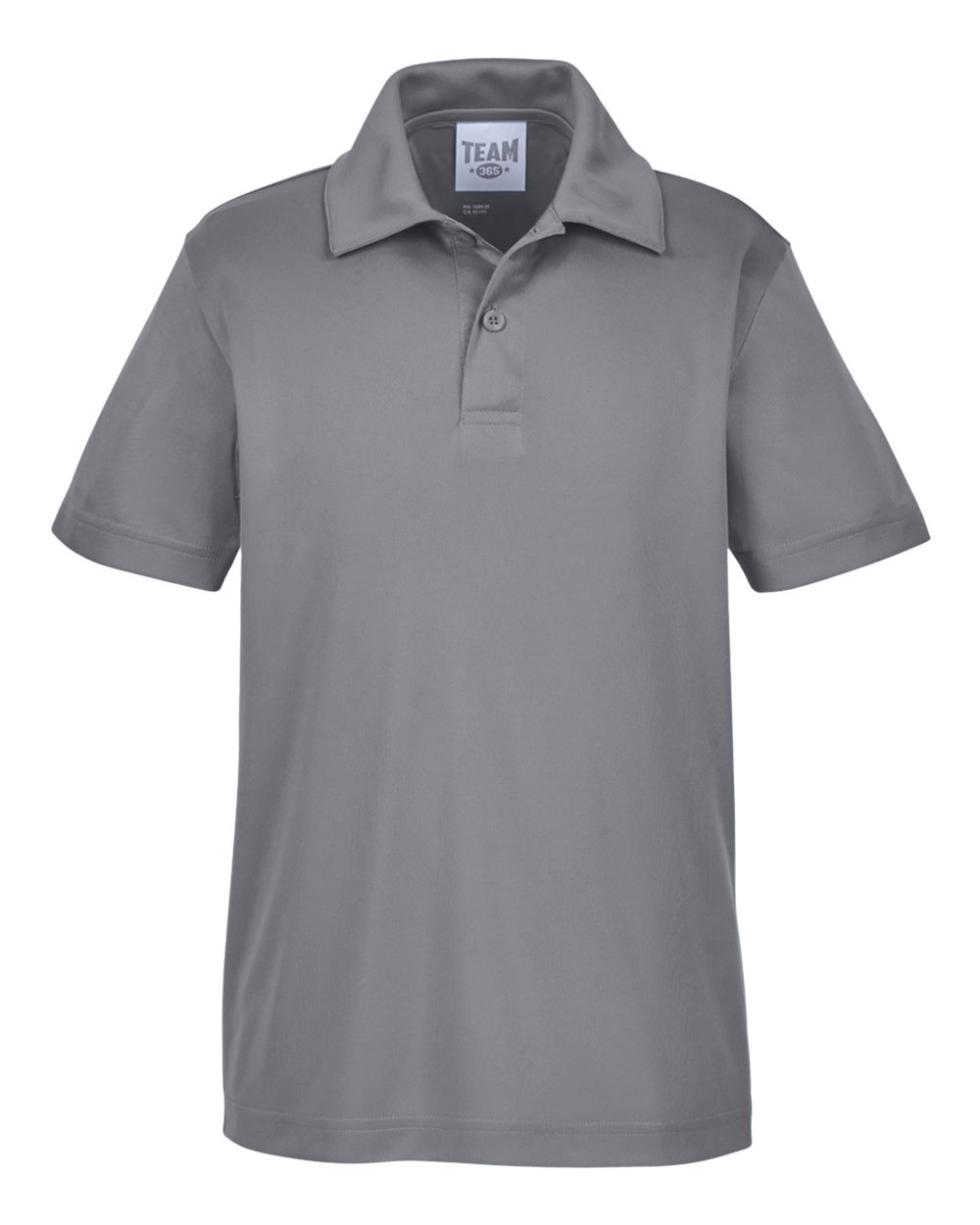 Front View of Sport Graphite Youth Zone Performance Polo - TT51Y