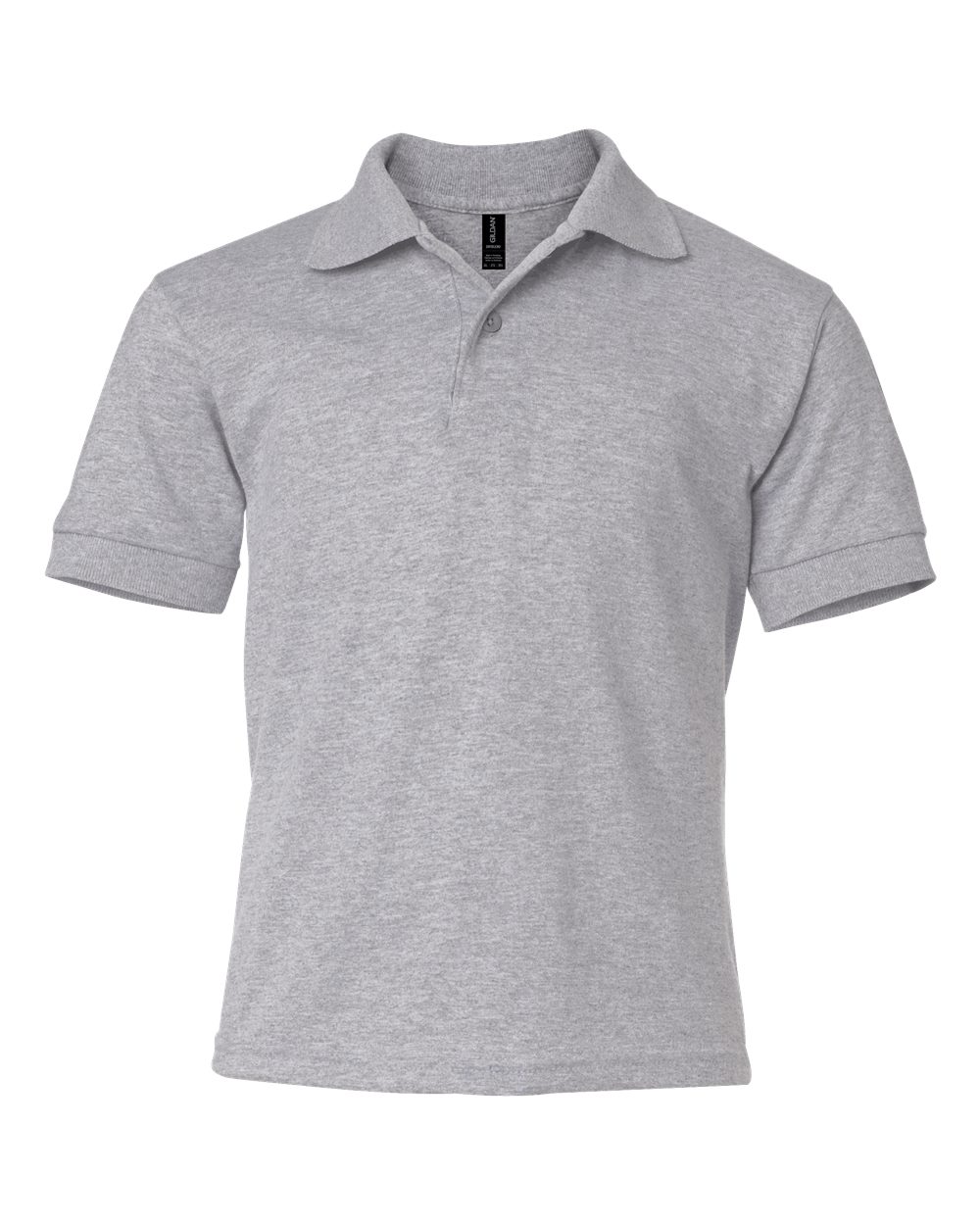 Front View of Sport Grey DryBlend® Youth Jersey Polo - 8800B