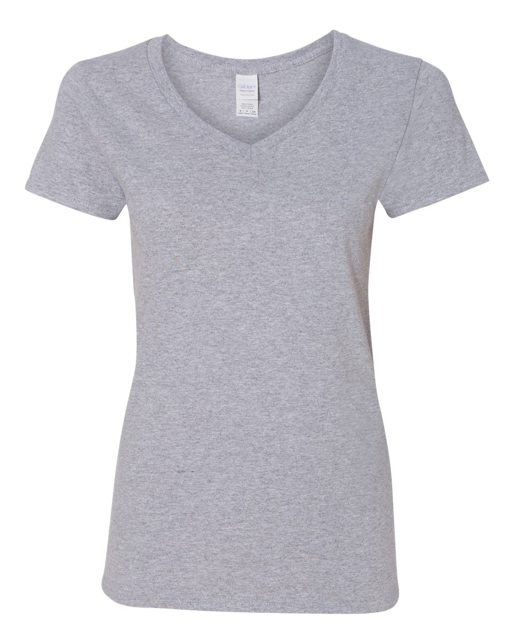 Sport Grey Heavy Cotton™ Women’s V-Neck T-Shirt - 5V00L