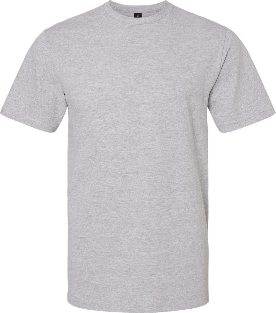 Front View of Sport Grey Softstyle® Midweight T-Shirt - 65000