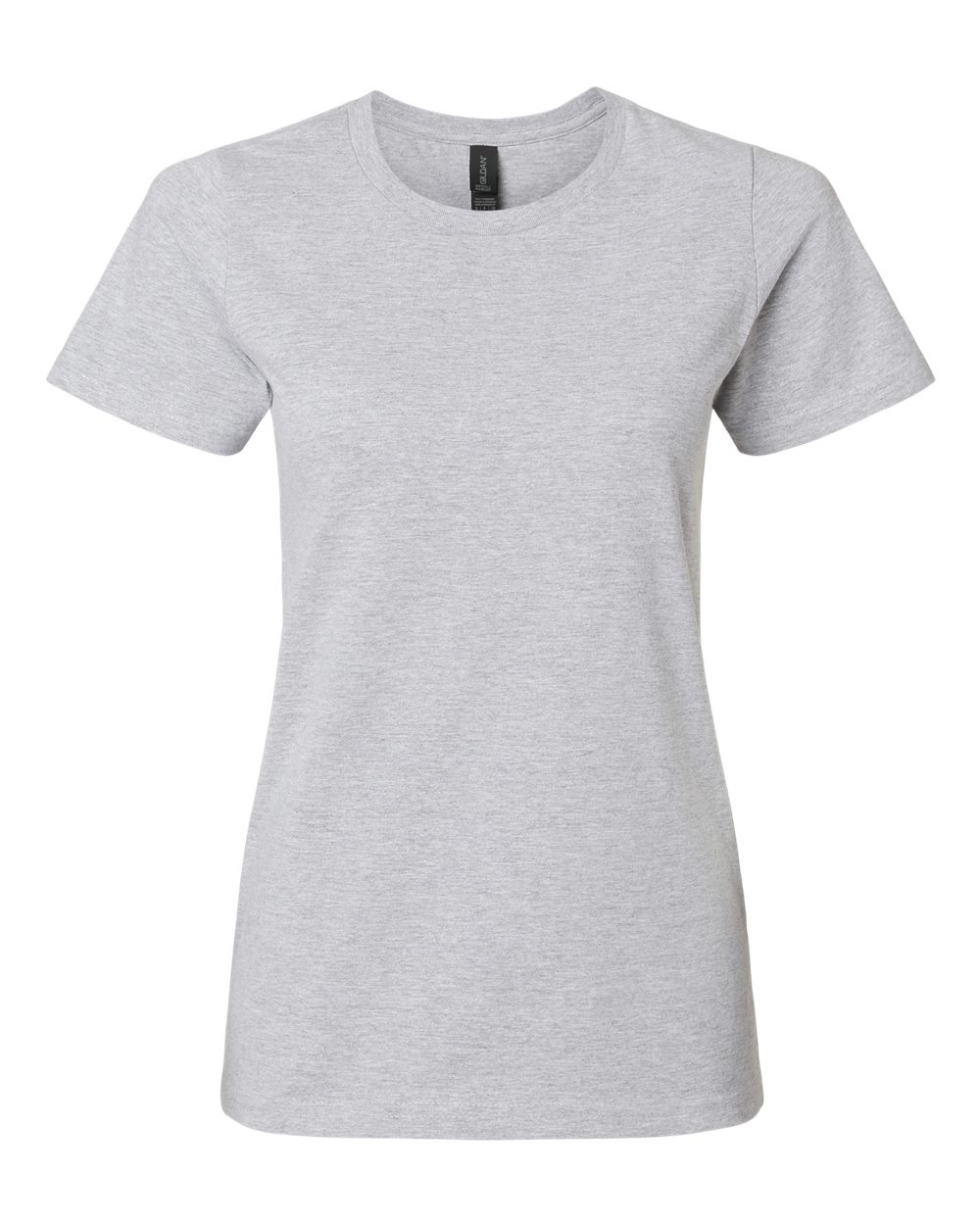 Front View of Sport Grey Softstyle® Women's Midweight T-Shirt - 65000L