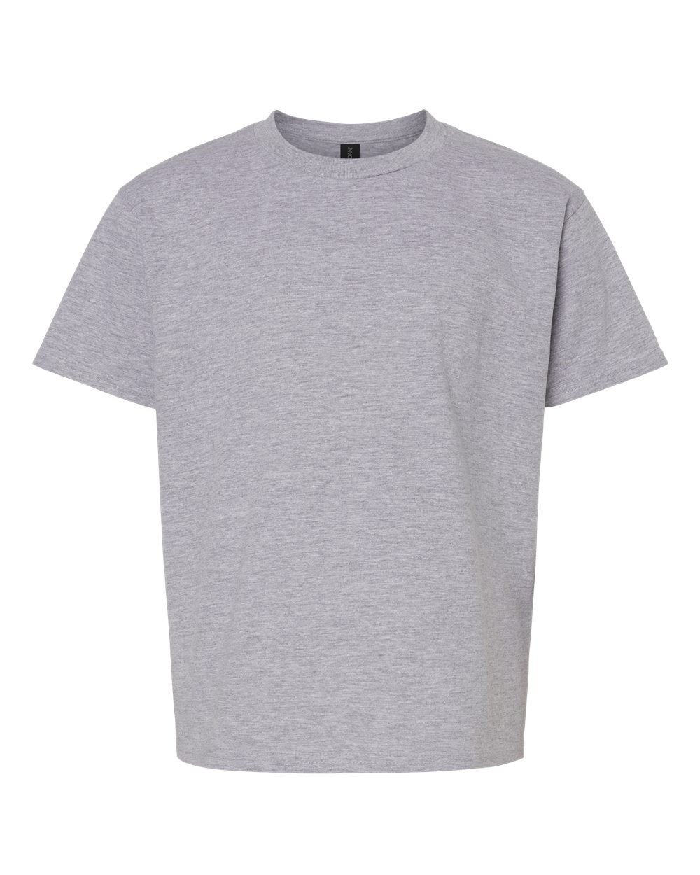 Front View of Sport Grey Softstyle® Youth Midweight T-Shirt - 65000B