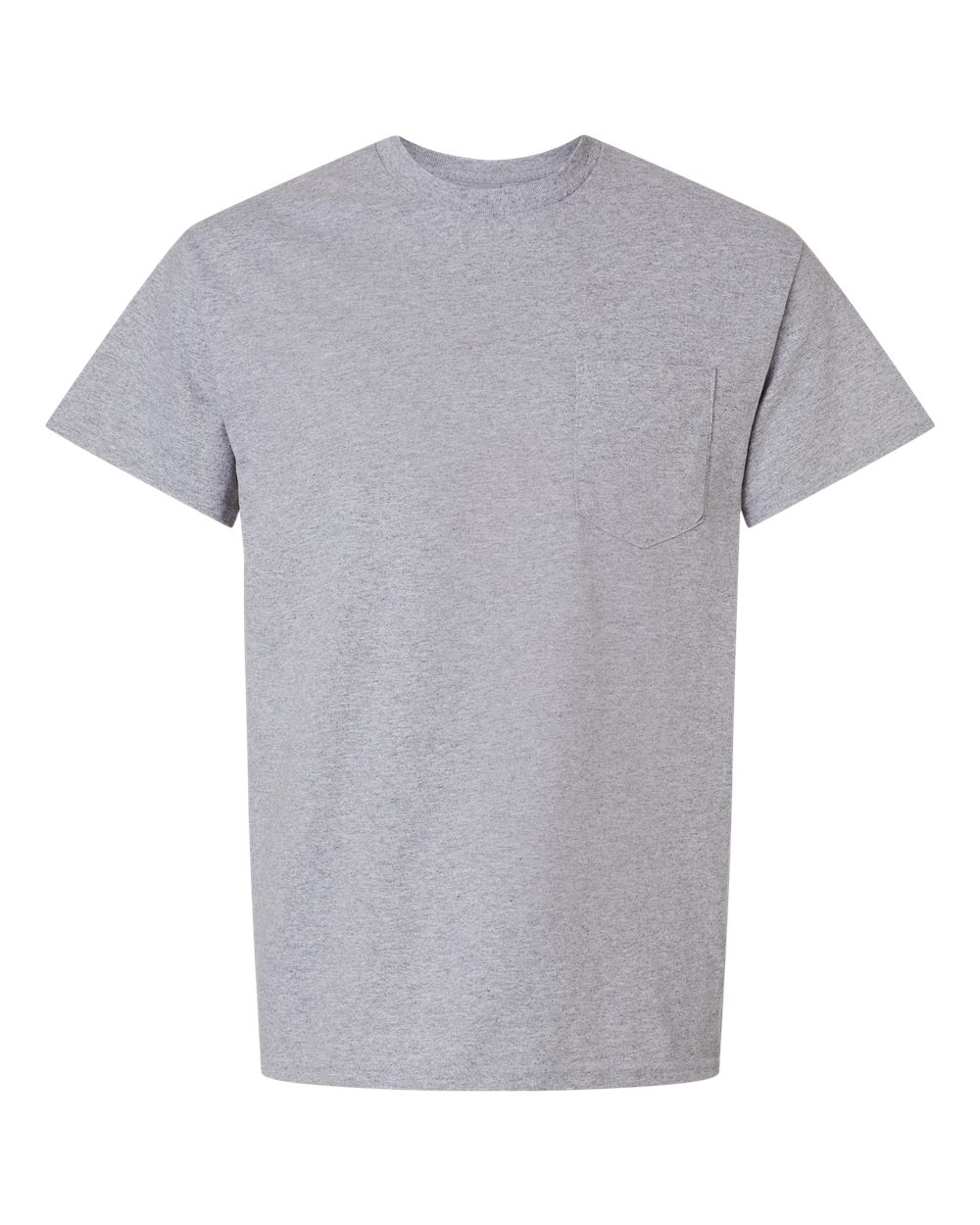 Front View of Sport Grey Ultra Cotton® Pocket T-Shirt - 2300