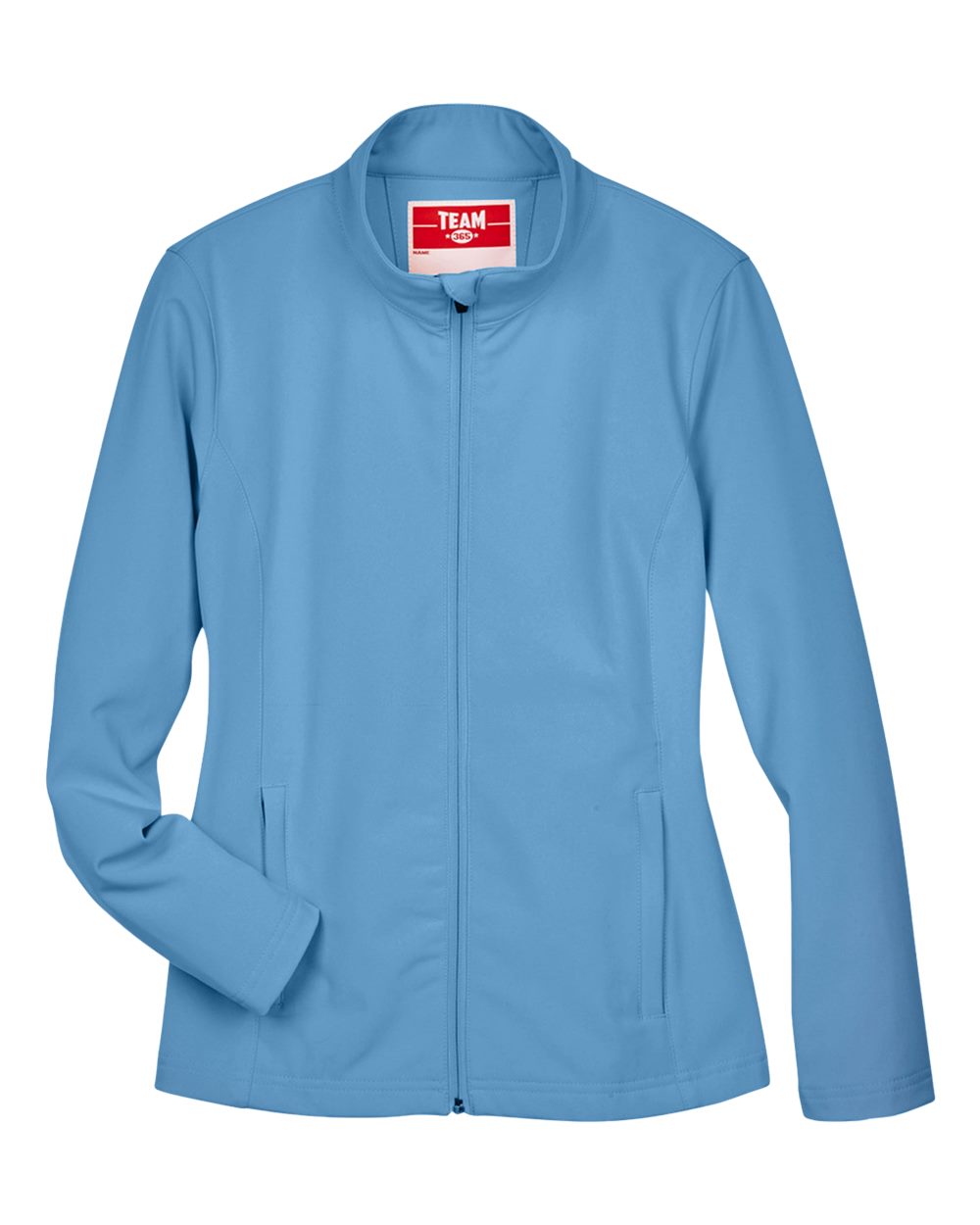Front View of Sport Light Blue Women's Leader Soft Shell Jacket - TT80W