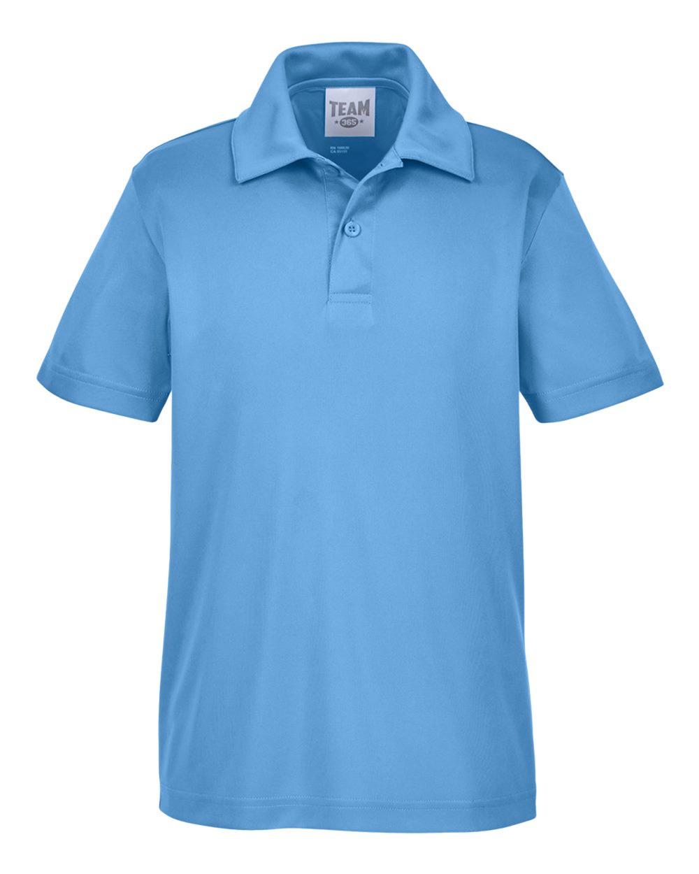 Front View of Sport Light Blue Youth Zone Performance Polo - TT51Y