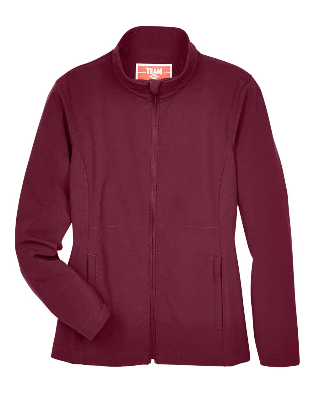 Front View of Sport Maroon Women's Leader Soft Shell Jacket - TT80W