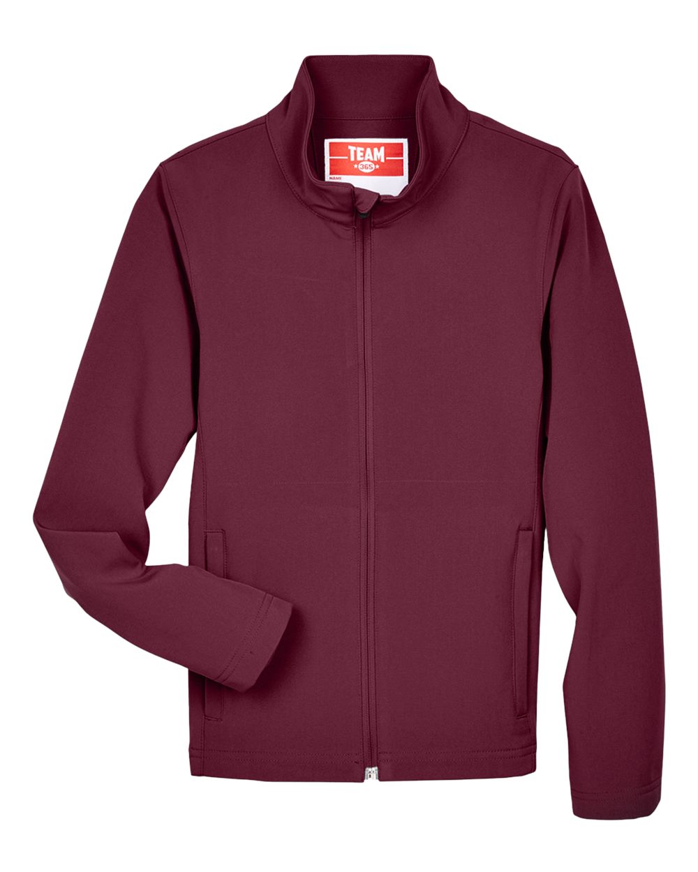 Front View of Sport Maroon Youth Leader Soft Shell Jacket - TT80Y