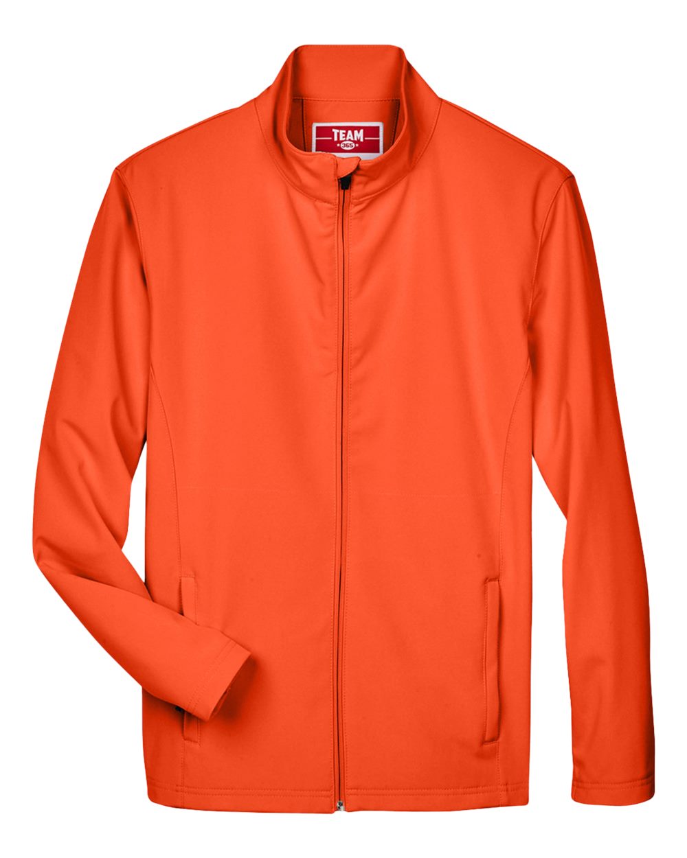 Front View of Sport Orange Men's Leader Soft Shell Jacket - TT80