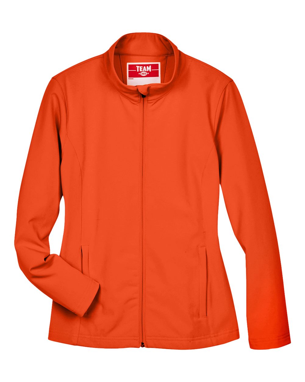 Front View of Sport Orange Women's Leader Soft Shell Jacket - TT80W