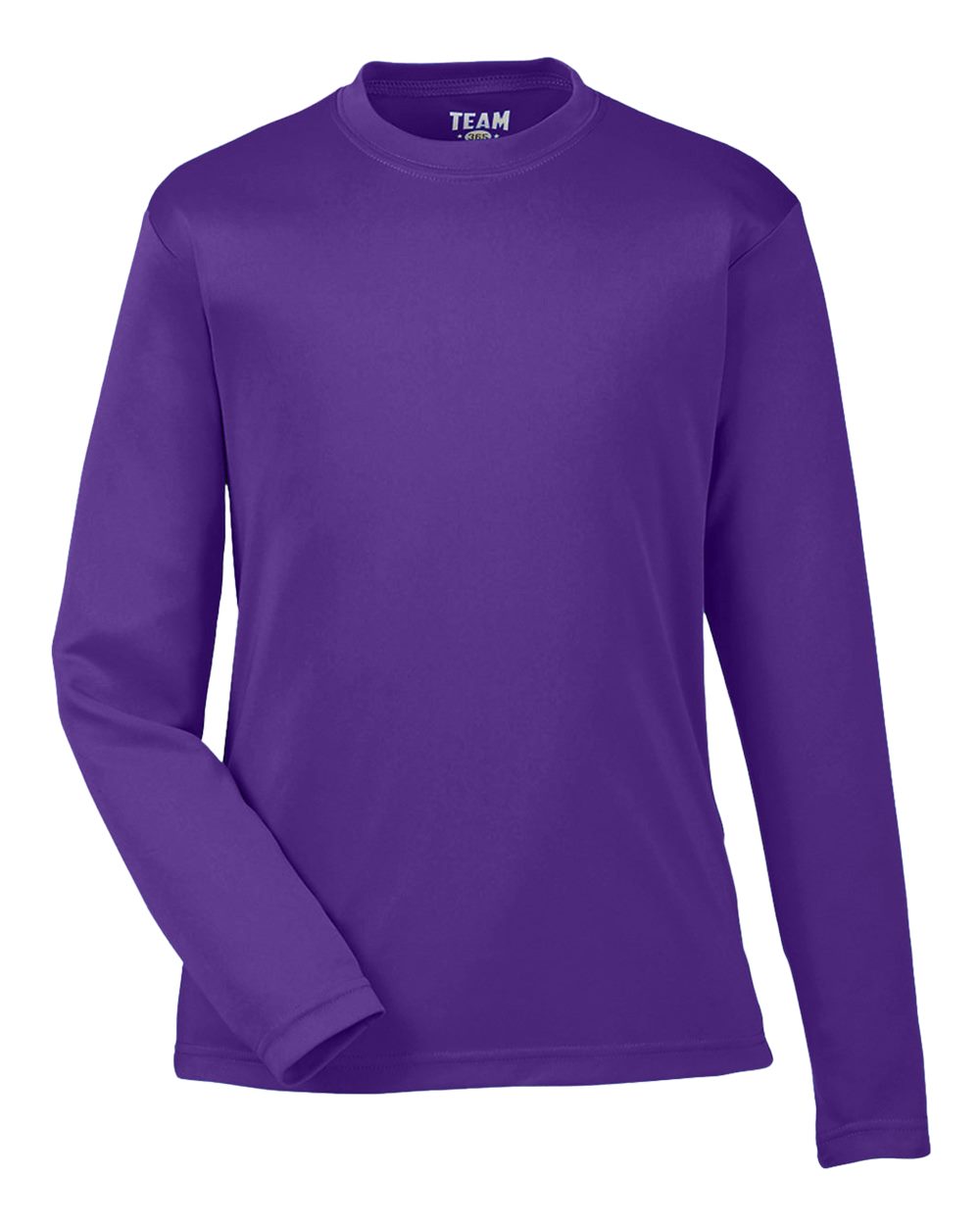 Front View of Sport Purple Youth Zone Performance Long Sleeve T-Shirt - TT11YL