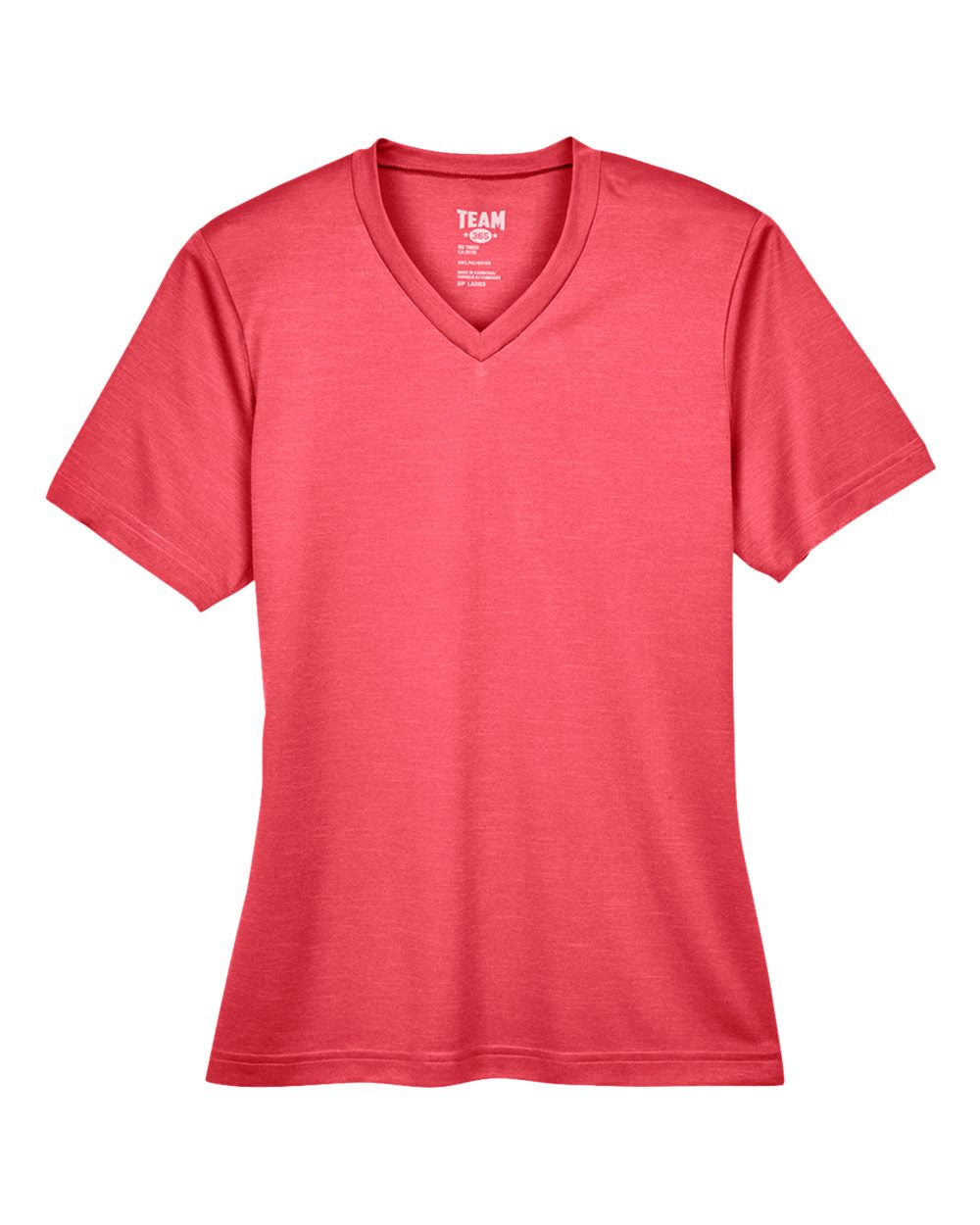 Front View of Sport Red Heather Women's Sonic Heather Performance T-Shirt - TT11HW