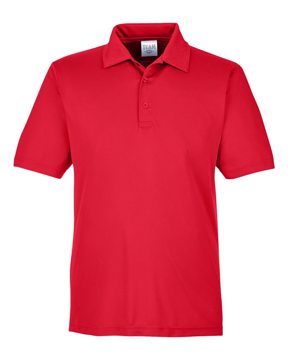 Front View of Sport Red Men's Zone Performance Polo - TT51