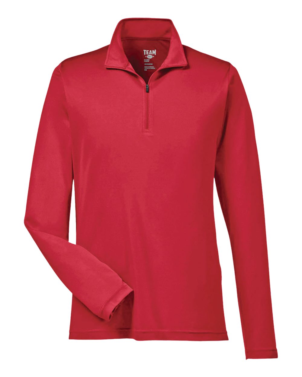 Front View of Sport Red Men's Zone Performance Quarter-Zip Pullover - TT31
