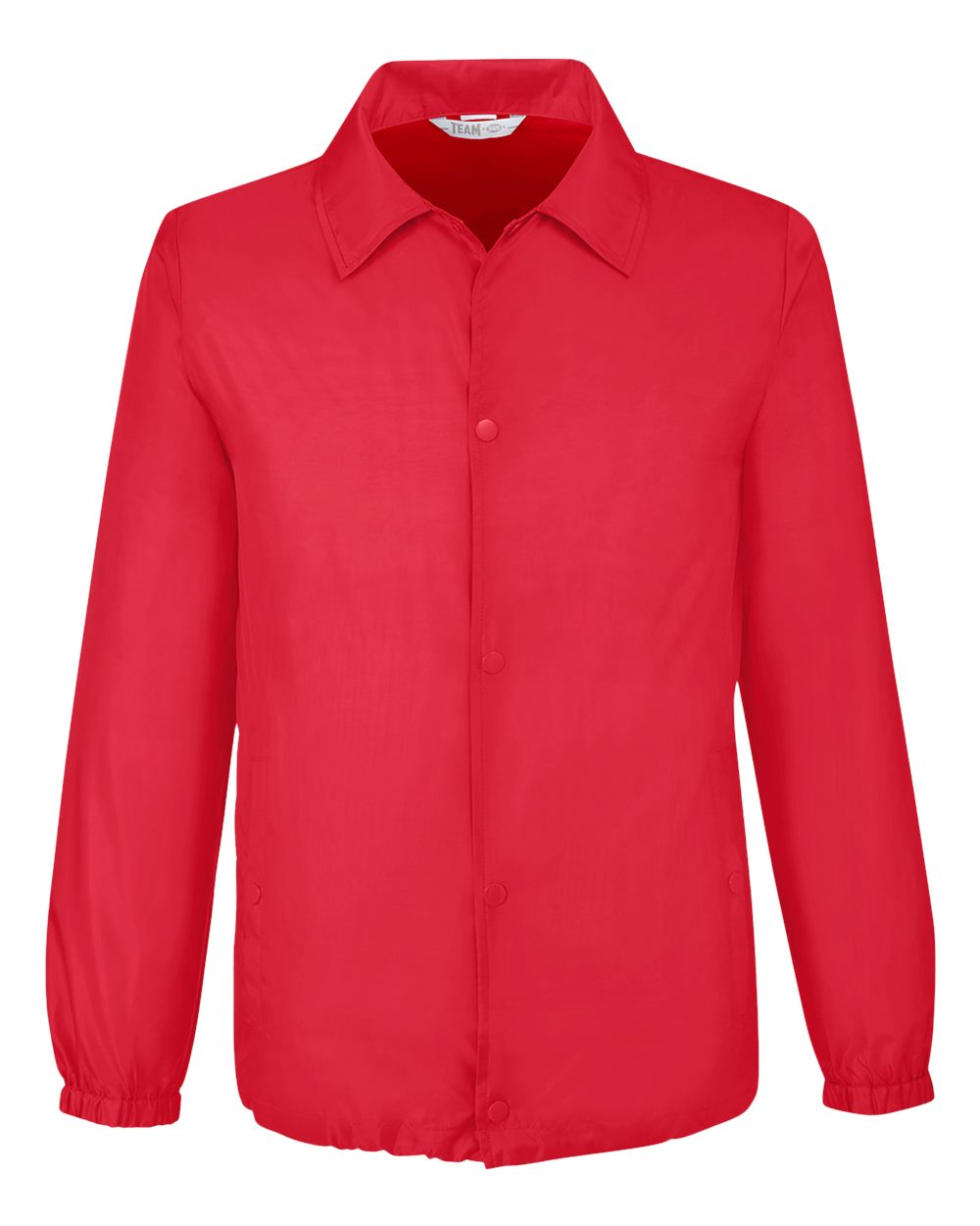 Front View of Sport Red Unisex Zone Protect Coaches Jacket - TT75