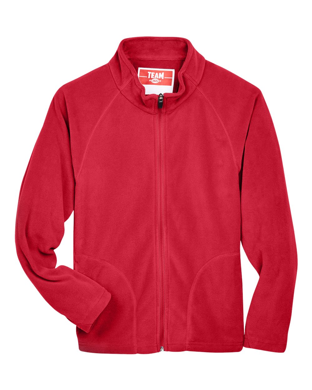 Front View of Sport Red Youth Campus Microfleece Jacket - TT90Y