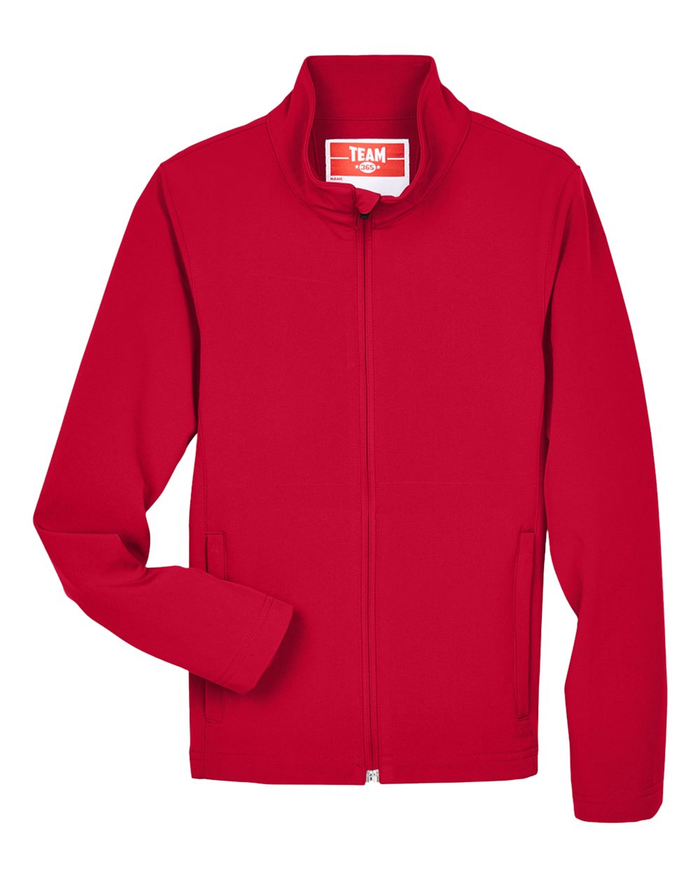 Front View of Sport Red Youth Leader Soft Shell Jacket - TT80Y
