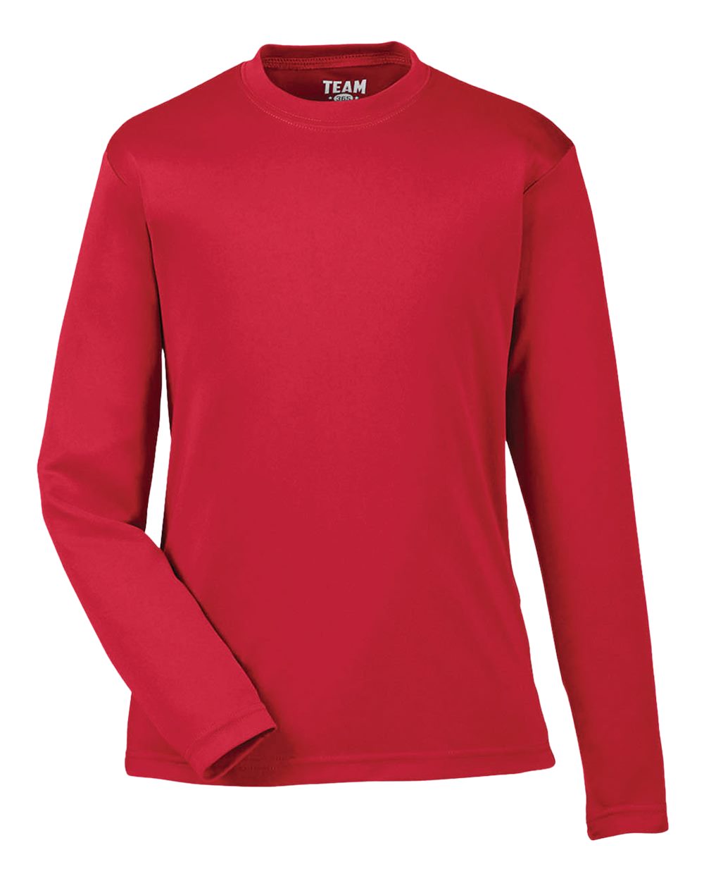 Front View of Sport Red Youth Zone Performance Long Sleeve T-Shirt - TT11YL