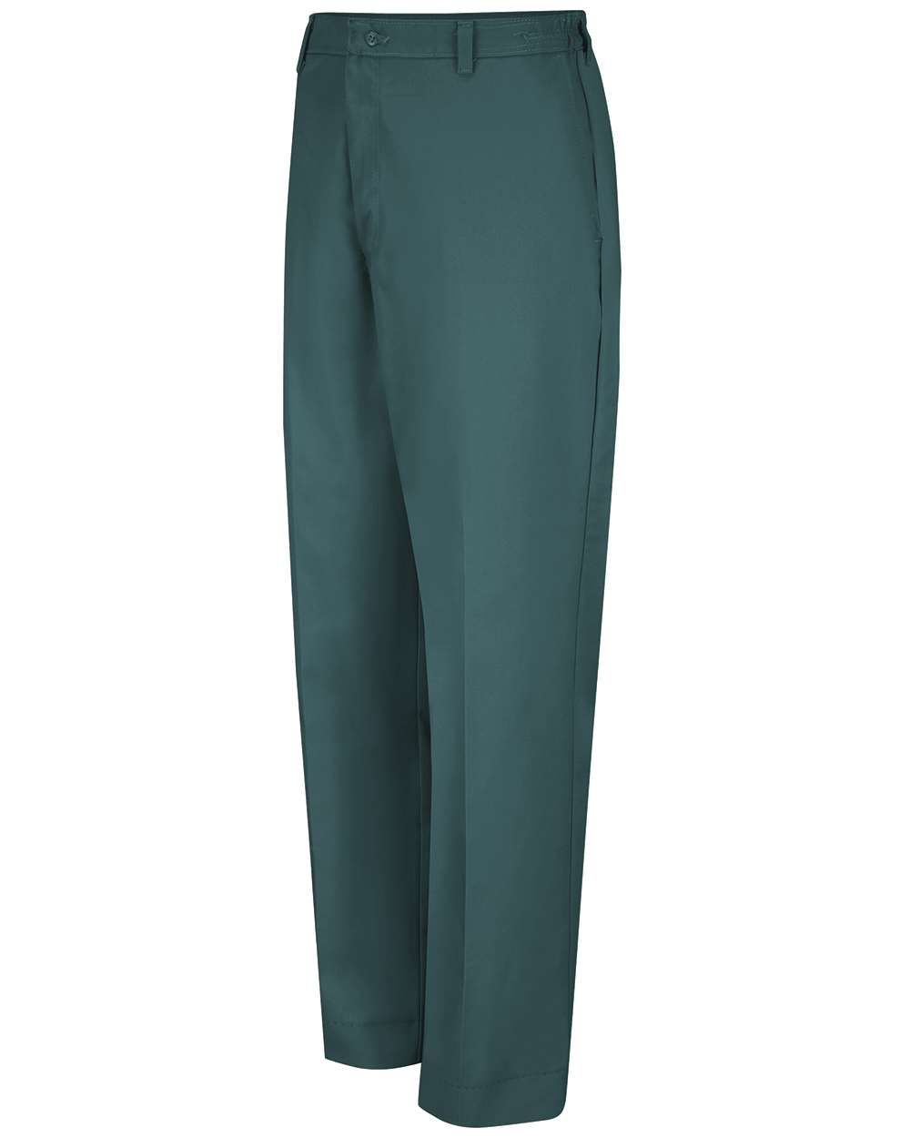 Front View of Spruce Green - 37 Unhemmed Elastic Insert Work Pants - PT60