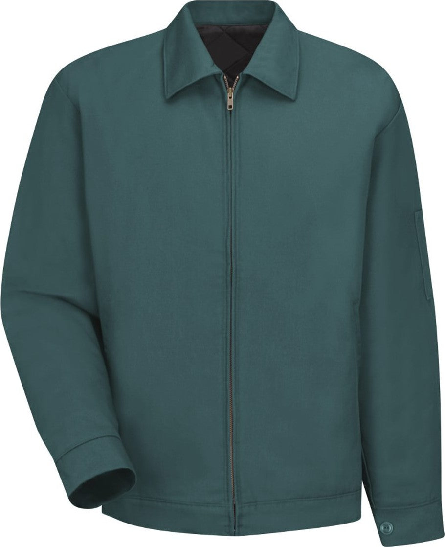 Front View of Spruce Green (Long Sizes) Waist Length Jacket - JT22