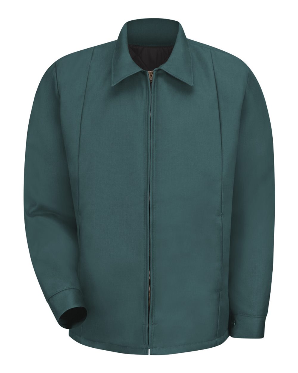 Front View of Spruce Green Perma-Lined Panel Jacket - JT50