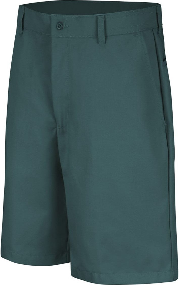 Front View of Spruce Green Plain Front Shorts - PT26