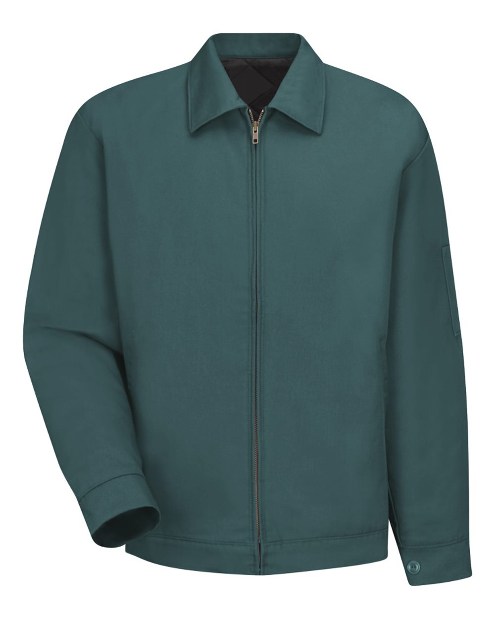 Front View of Spruce Green Waist Length Jacket - JT22