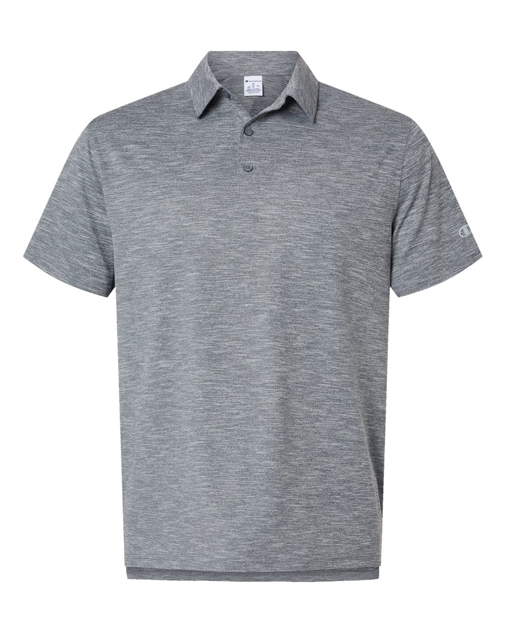 Front View of Stealth Heather Sport Polo - CHP115