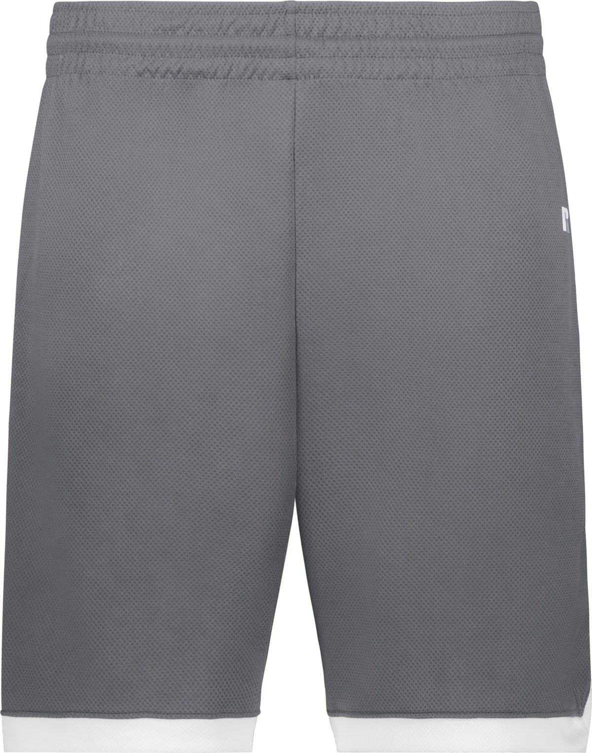 Front View of STEALTH/WHITE YTH COOLCORE ELITE SHORTS