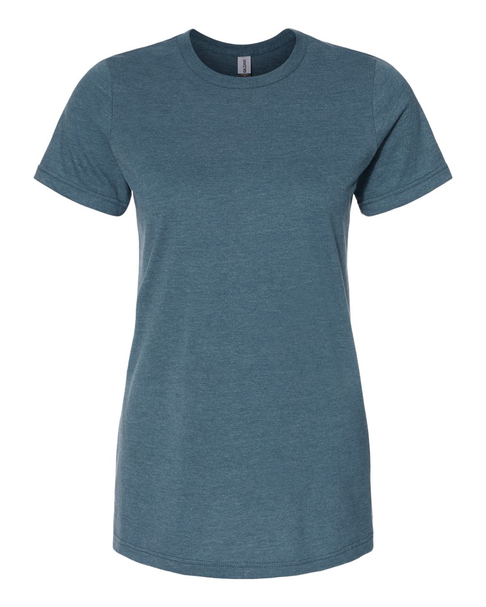 Front View of Steel Blue Softstyle® Women's CVC T-Shirt - 64001LCVC