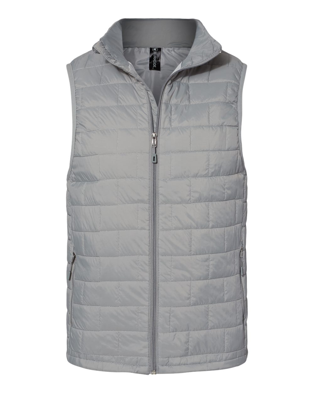 Front View of Steel Elemental Puffer Vest - 8703