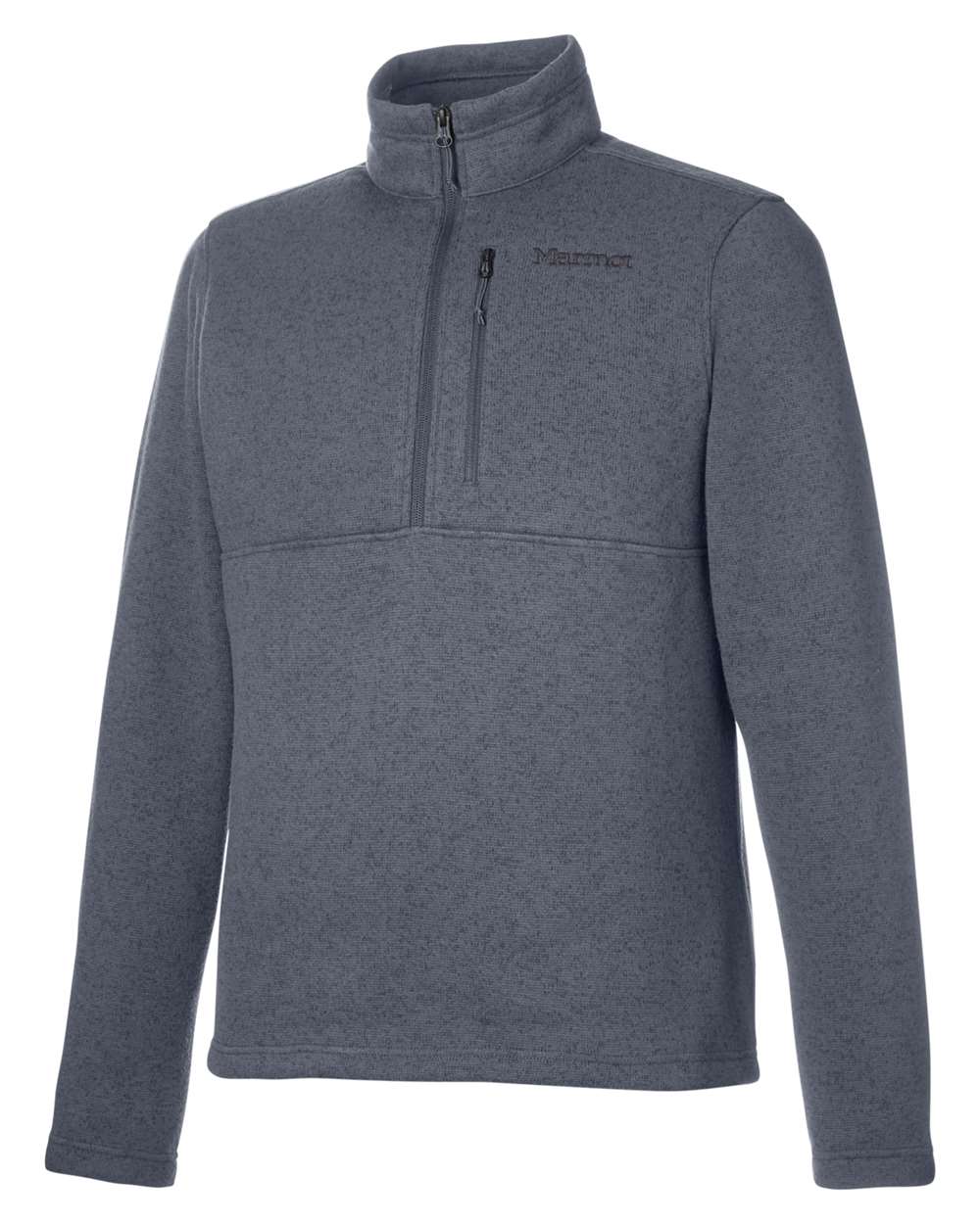 Front View of Steel Onyx Dropline Half-Zip Jacket - M13193
