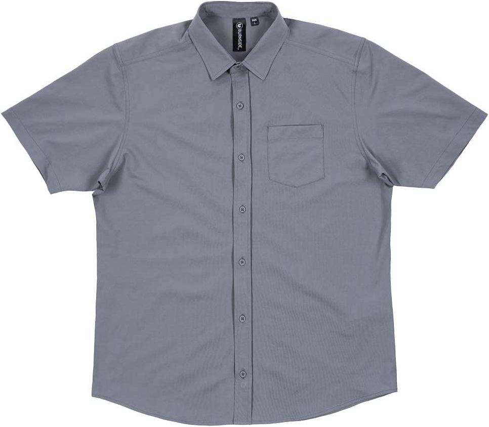 Front View of Steel Stretch Woven Shirt - 9217