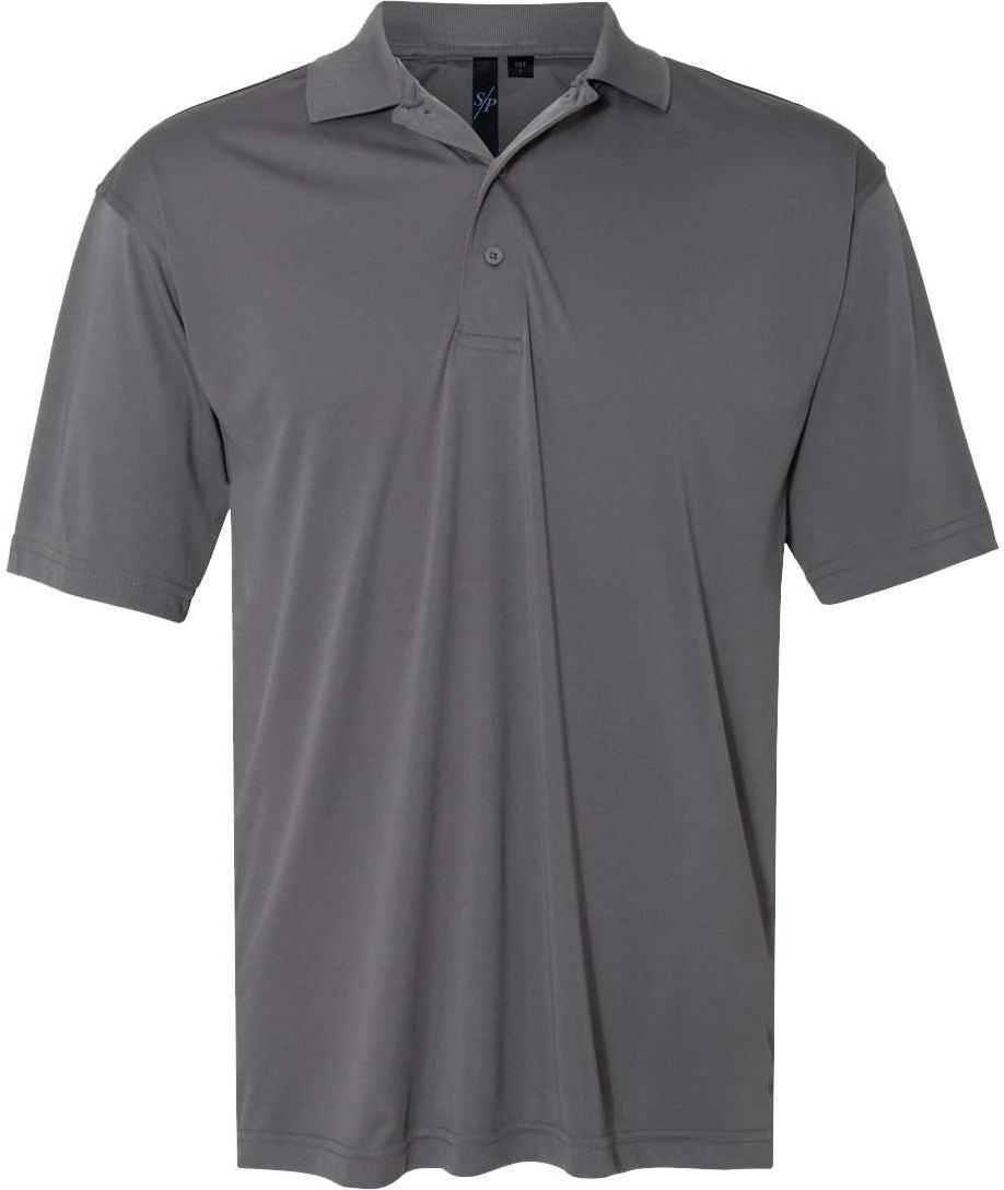 Front View of Steel Value Polyester Polo - 0100