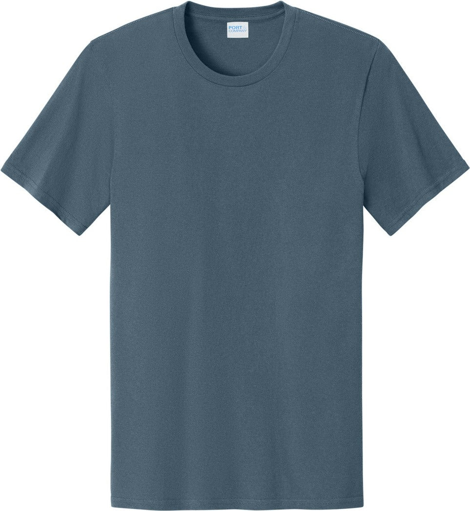 Front View of SteelBlue Port & Co Easy Cotton Tee PC43