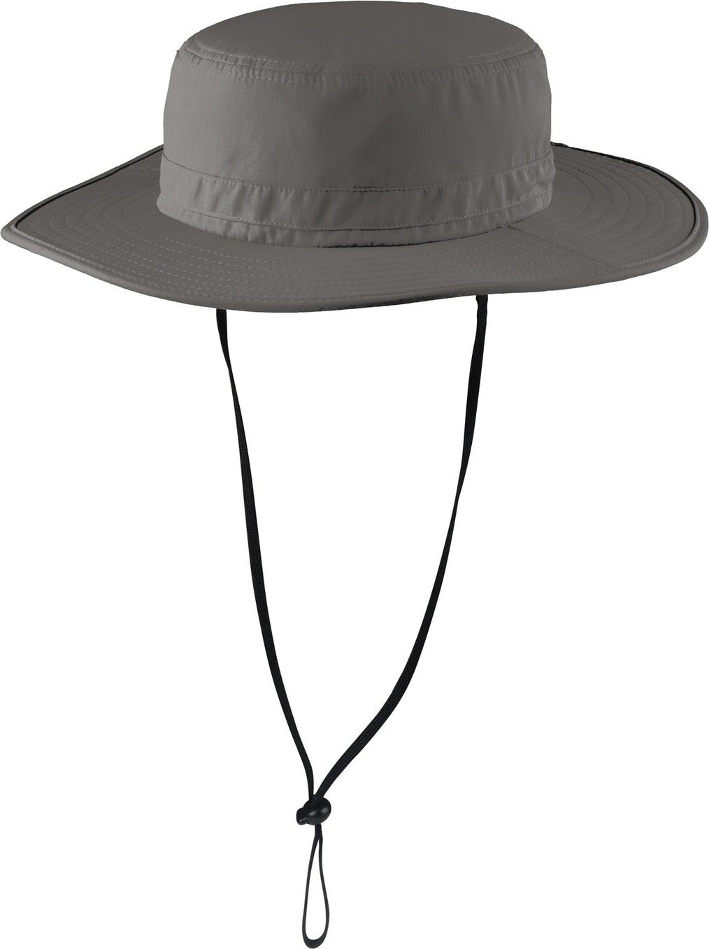 Front View of Sterling Grey Port Authority Outdoor Wide-Brim Hat. C920