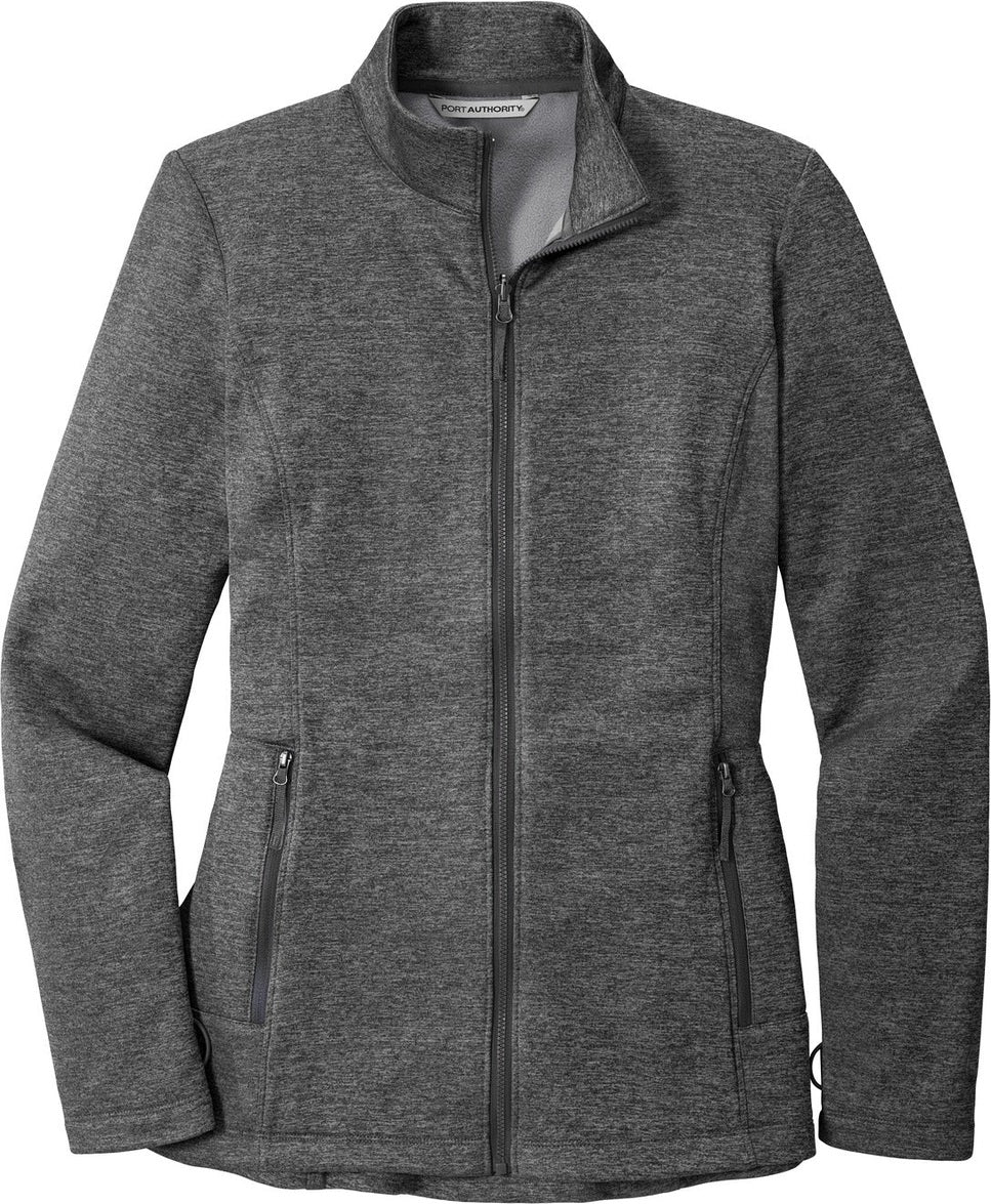 Front View of Sterling Gy He Port Authority Women's Collective Striated Fleece Jacket. L905