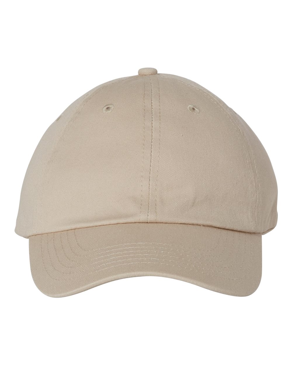 Front View of Stone Bio-Washed Classic Dad Hat - VC300A