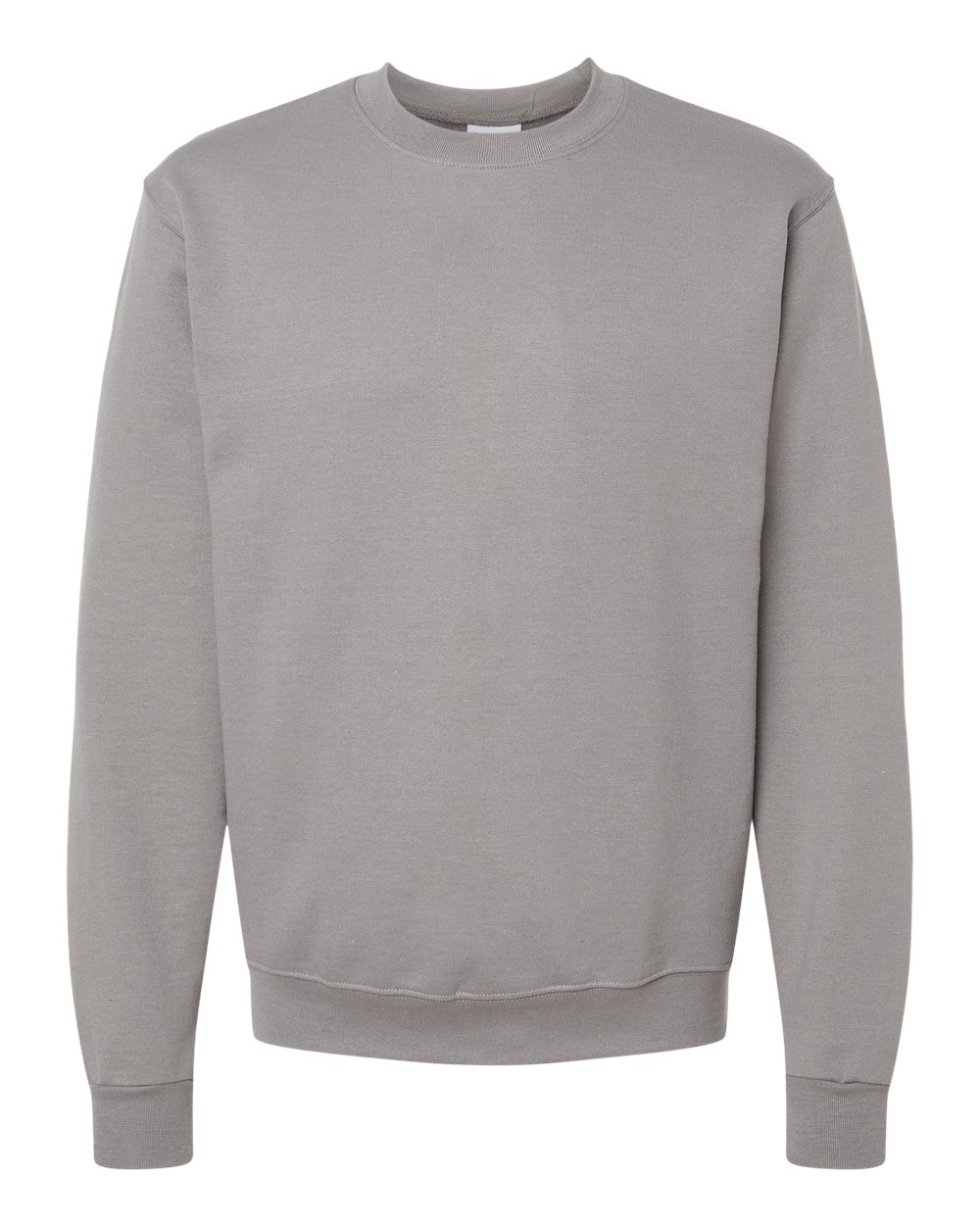 Front View of Stone Grey Powerblend® Crewneck Sweatshirt - S600