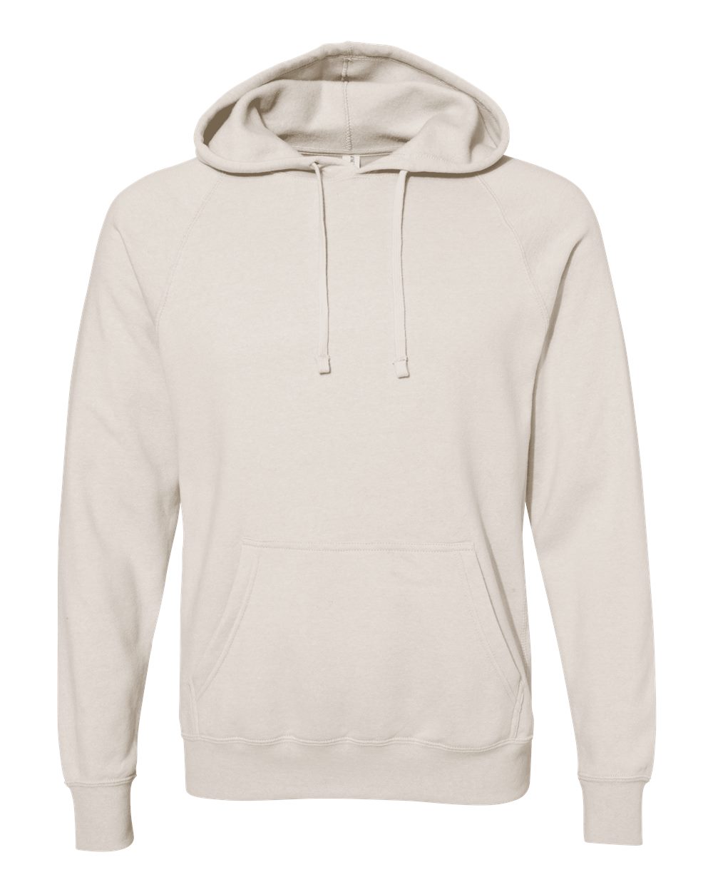 Front View of Stone Heather Special Blend Raglan Hooded Sweatshirt - PRM33SBP