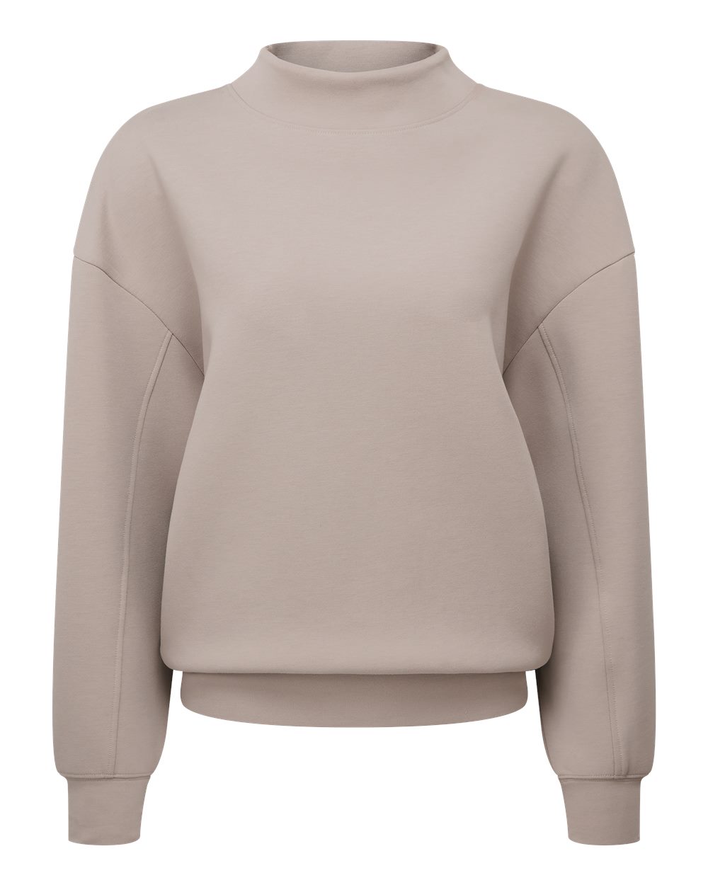 Front View of Stone Women's Luxe Mock Neck Sweatshirt - TD660 plain