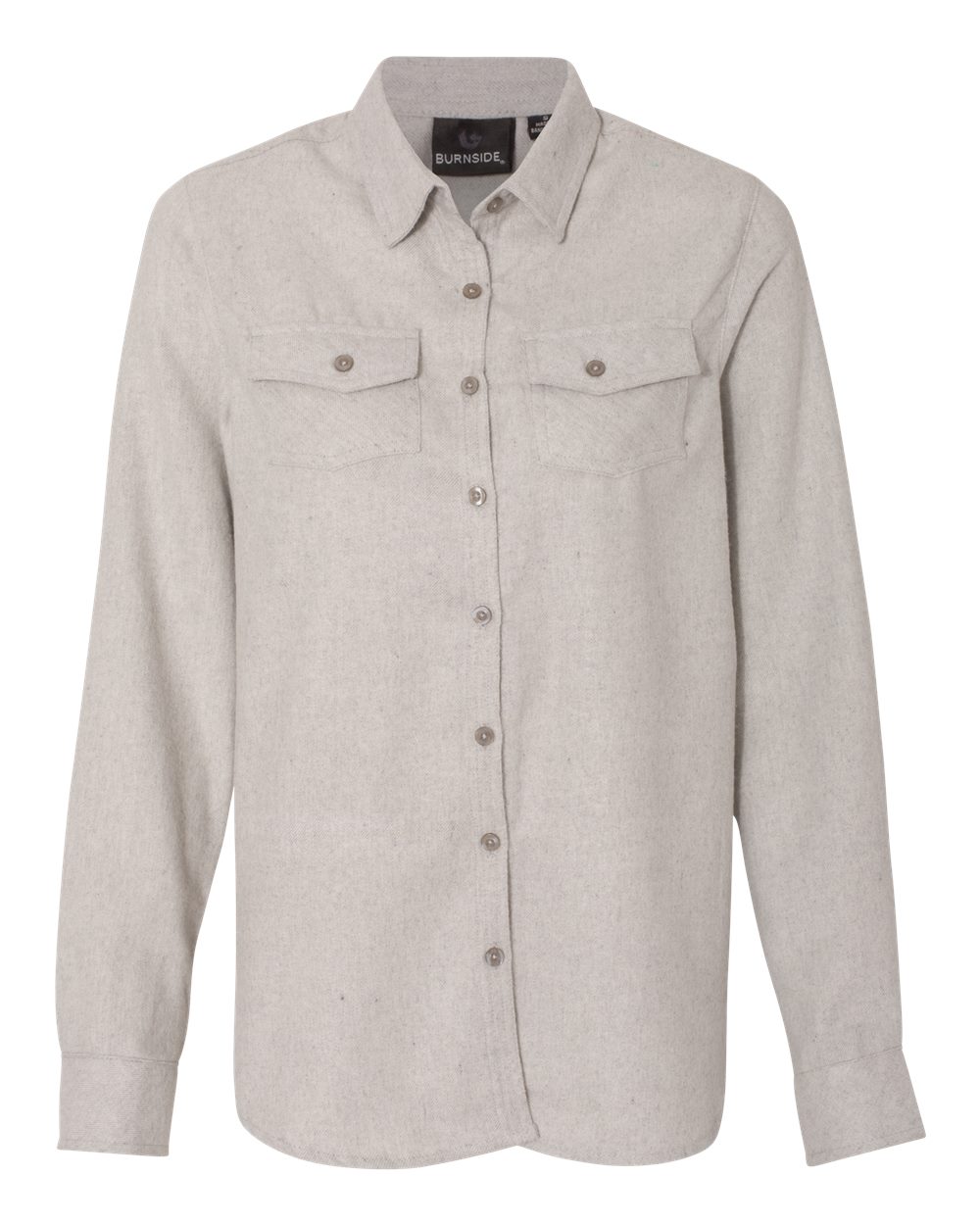 Front View of Stone Women&#39;s Solid Flannel Shirt - 5200