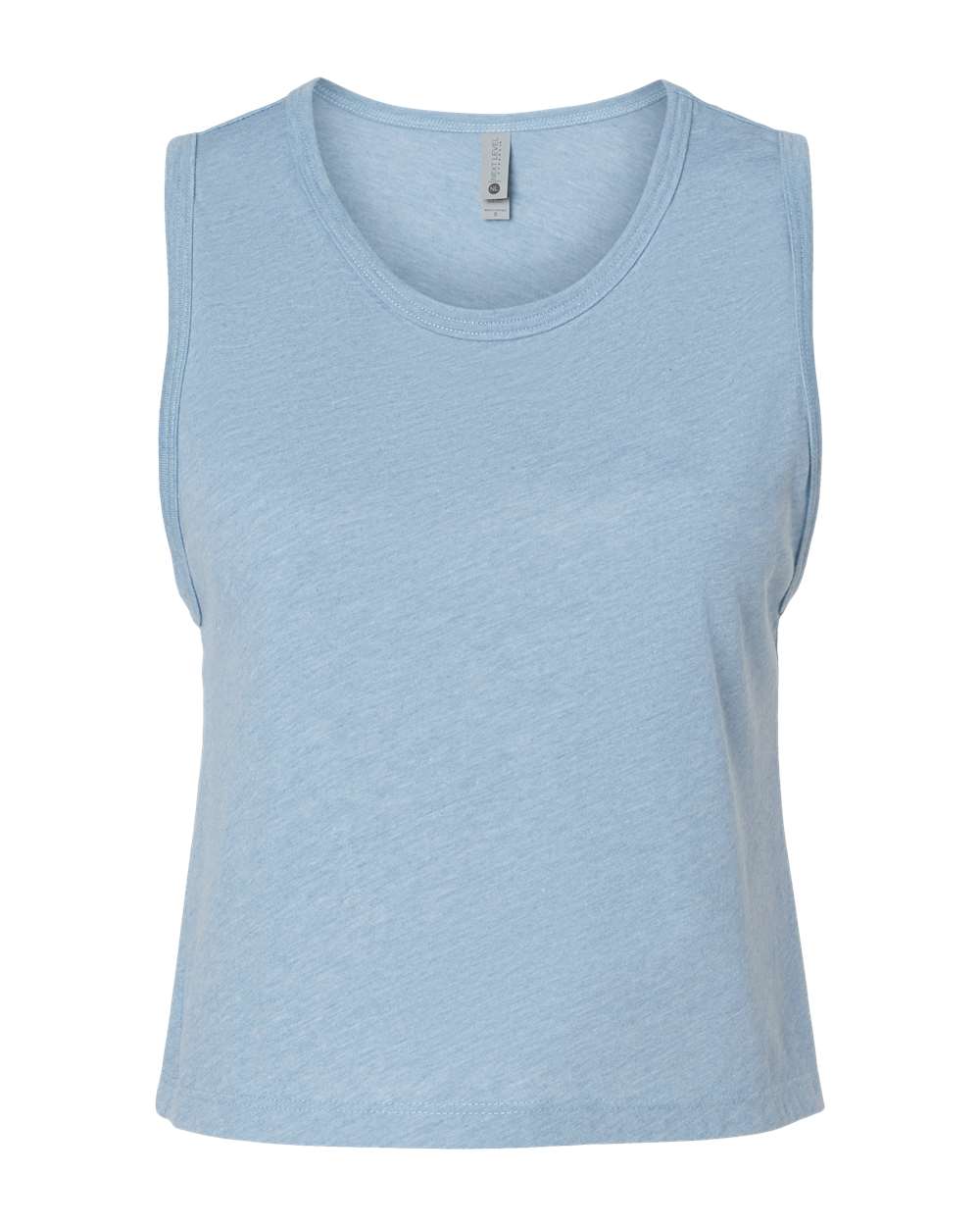 Front View of Stonewash Denim Women's Festival Crop Tank - 5083