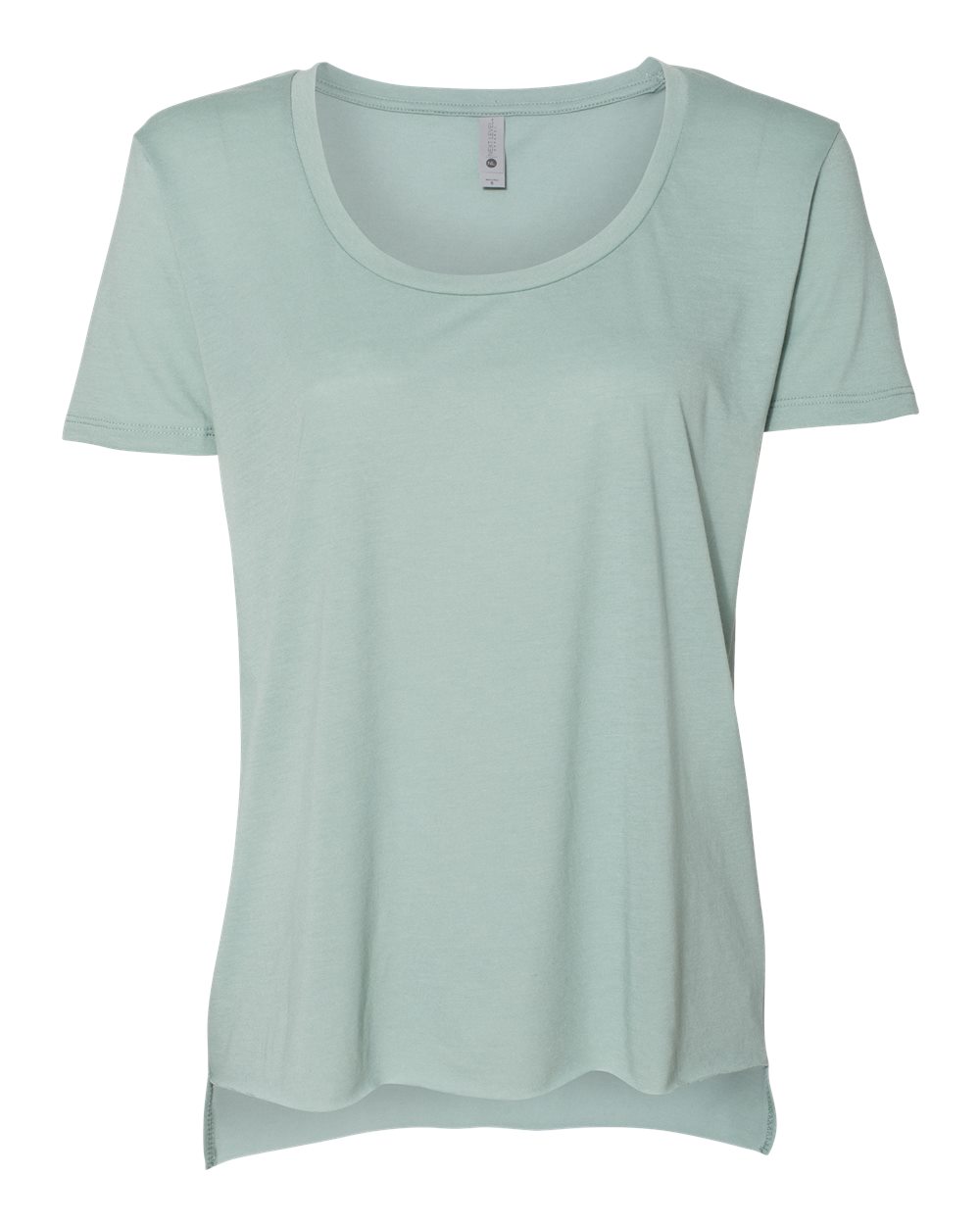 Front View of Stonewash Green Women's Festival Scoop Neck T-Shirt - 5030