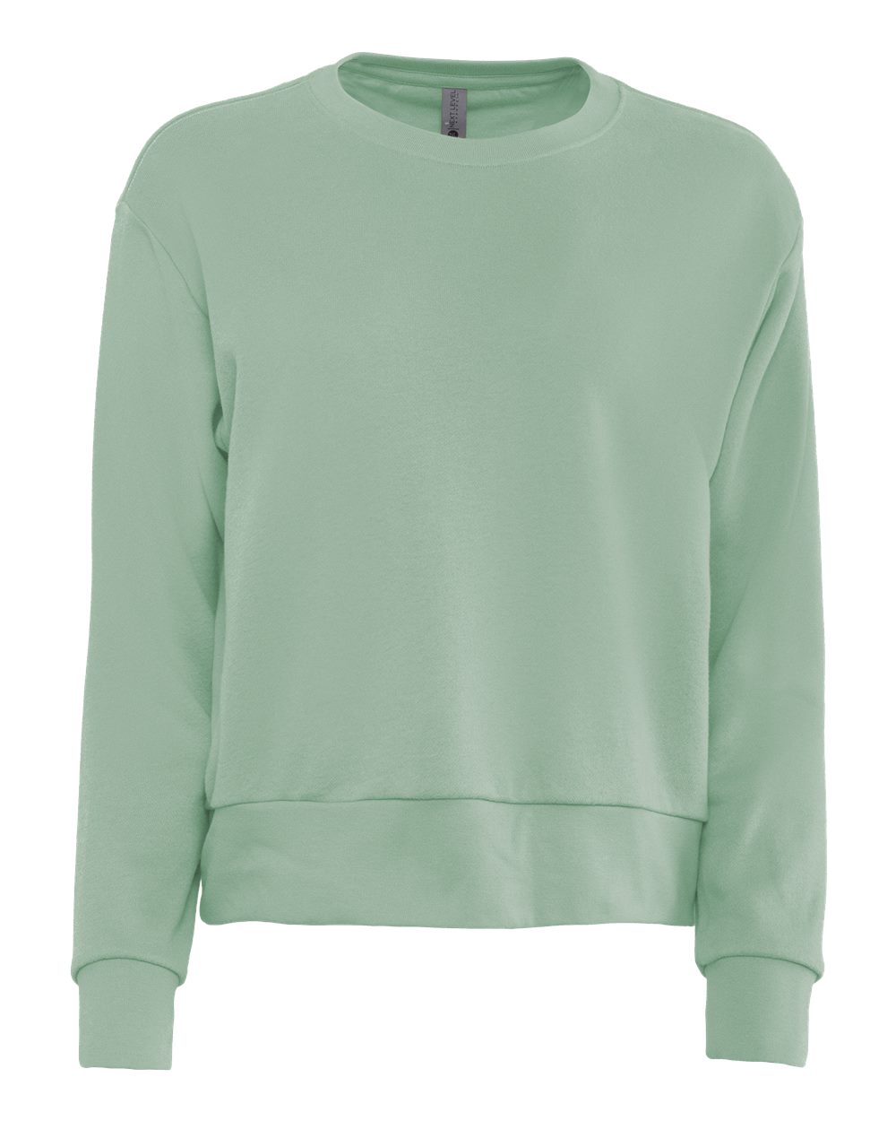 Front View of Stonewash Green Women's Laguna Sueded Sweatshirt - 9084