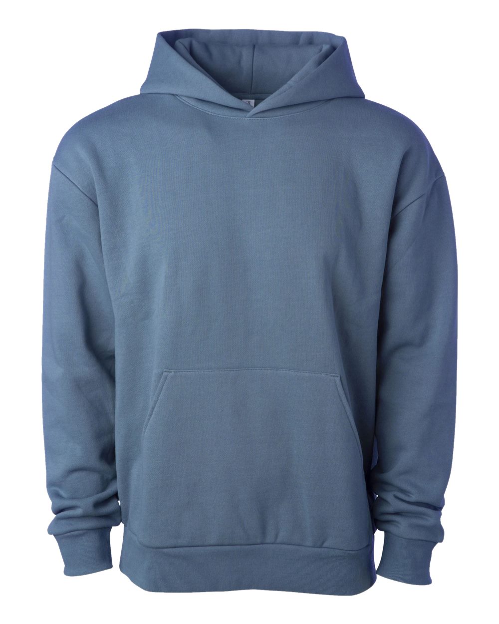 Front View of Storm Blue Boulevard Heavyweight Hooded Sweatshirt - IND330BLV