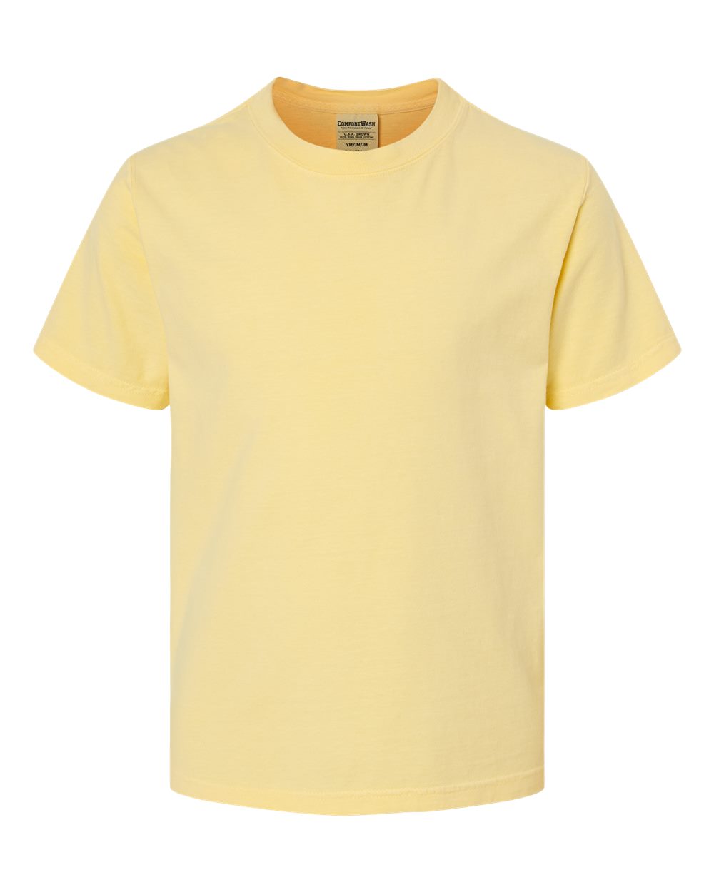Front View of Summer Squash Yellow Garment-Dyed Youth T-Shirt - GDH175