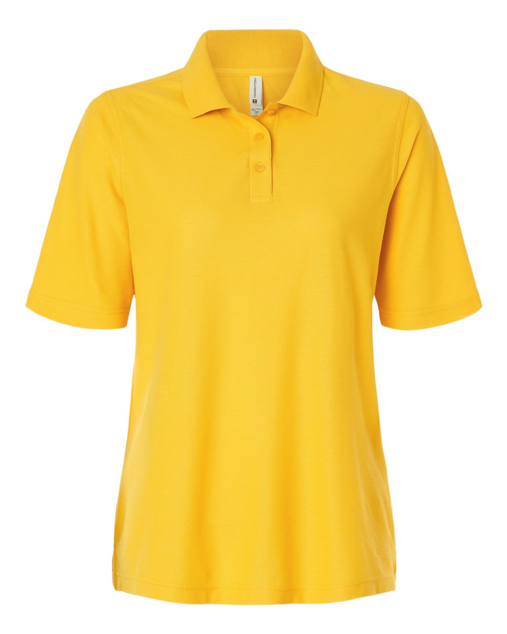 Front View of Sunray Yellow Women's Maverick CVC Pique Polo - M105W