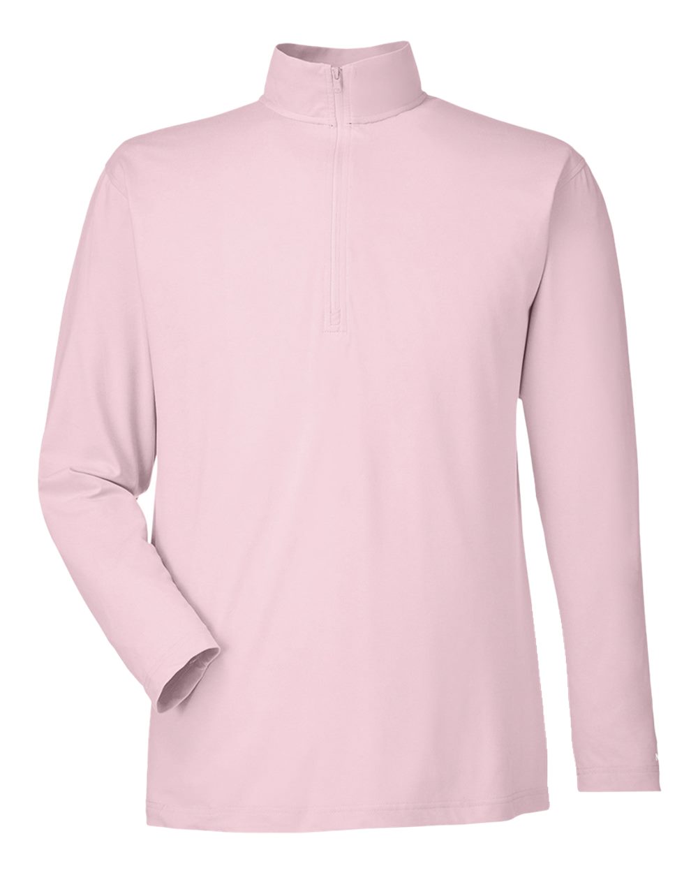 Front View of Sunset Pink Saltwater Quarter-Zip Pullover - N17924